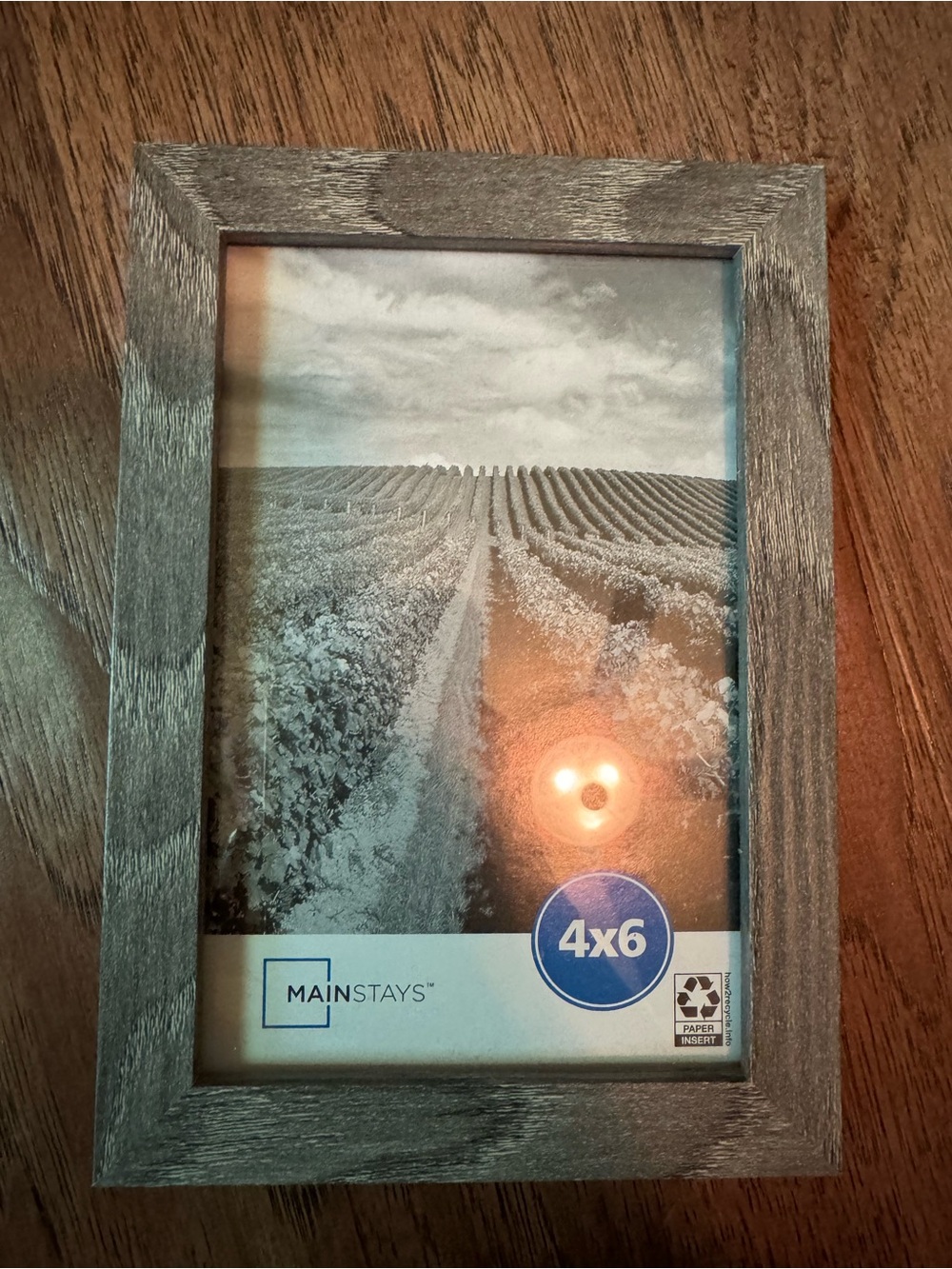 Mainstays Gray Wood Grain 4x6 Photo Frame
